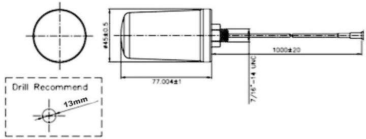 Image du produit Delock Antenne WLAN extérieure, IP67, 1m de câble