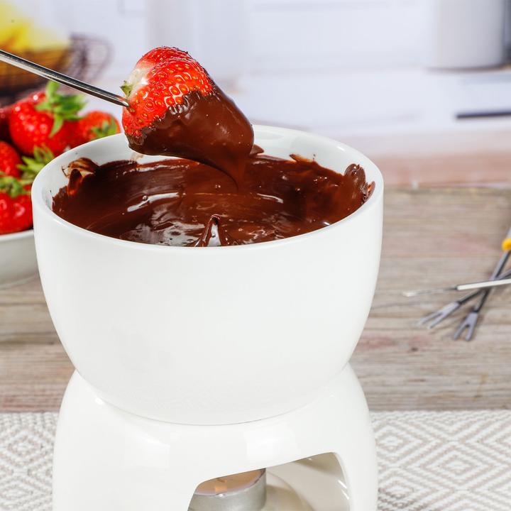 Image du produit Fs-Star Schokoladen Fondue-Set aus Porzellan (Fondue au chocolat)