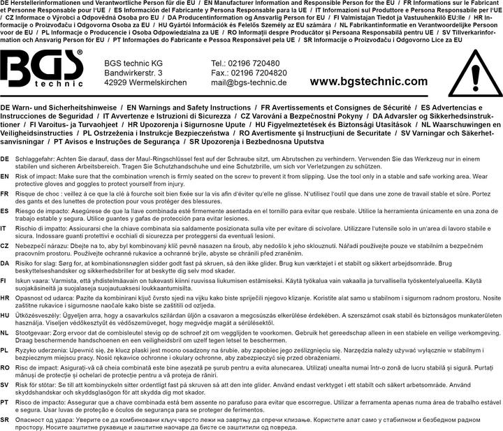 Produktbild BGS Maul-Ringschlüssel-Satz (50 mm, 41 mm, 34 mm, 46 mm, 38 mm, 36 mm)