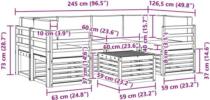 Produktbild vidaXL Outdoor-Sofa