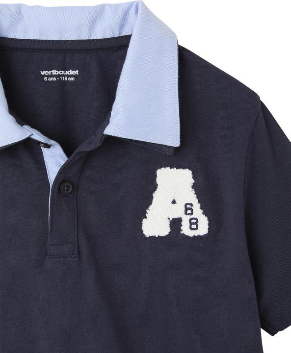 Actual product image Vertbaudet Jungen Poloshirt mit doppeltem Kragen und Recycling-Baumwolle (116)