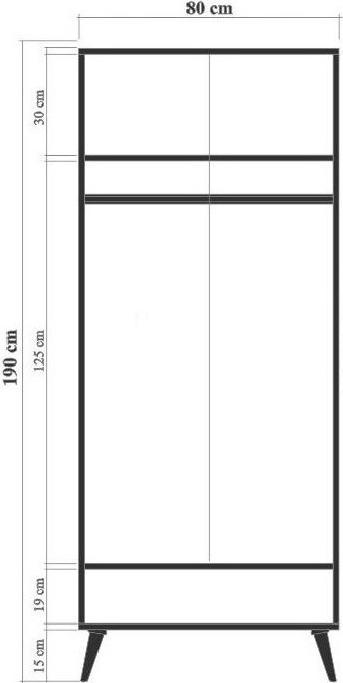 Produktbild Hanah Home Luciano (80 x 45 x 190 cm)