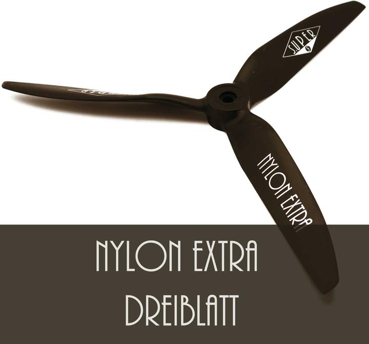Image du produit Super nylon extra 3-pales hélice 45x30 cm 18x12" noir droite