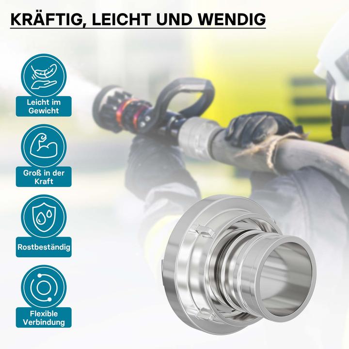 Produktbild Wiltec Storz Kupplung B 75mm Druckkupplung langer Stutzen Aluminium (Kupplung)