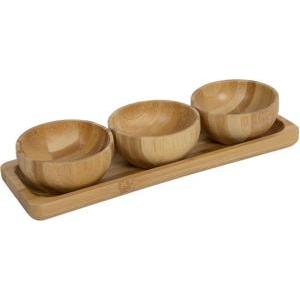 Piatti di servizio, Set di tapas in bambù da 4 pezzi 21X7X4,4 cm Fsc 100