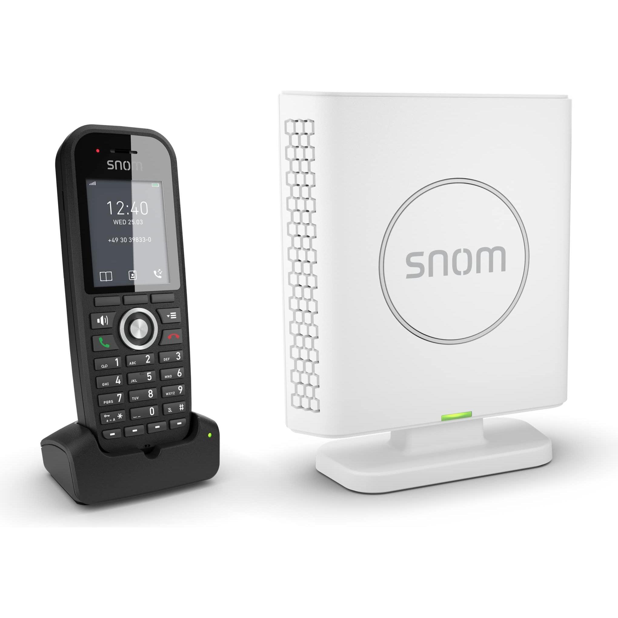 Snom M430 Bundle EU (M400 DECT Basis + M30 Mobilteil), Telefon, Schwarz