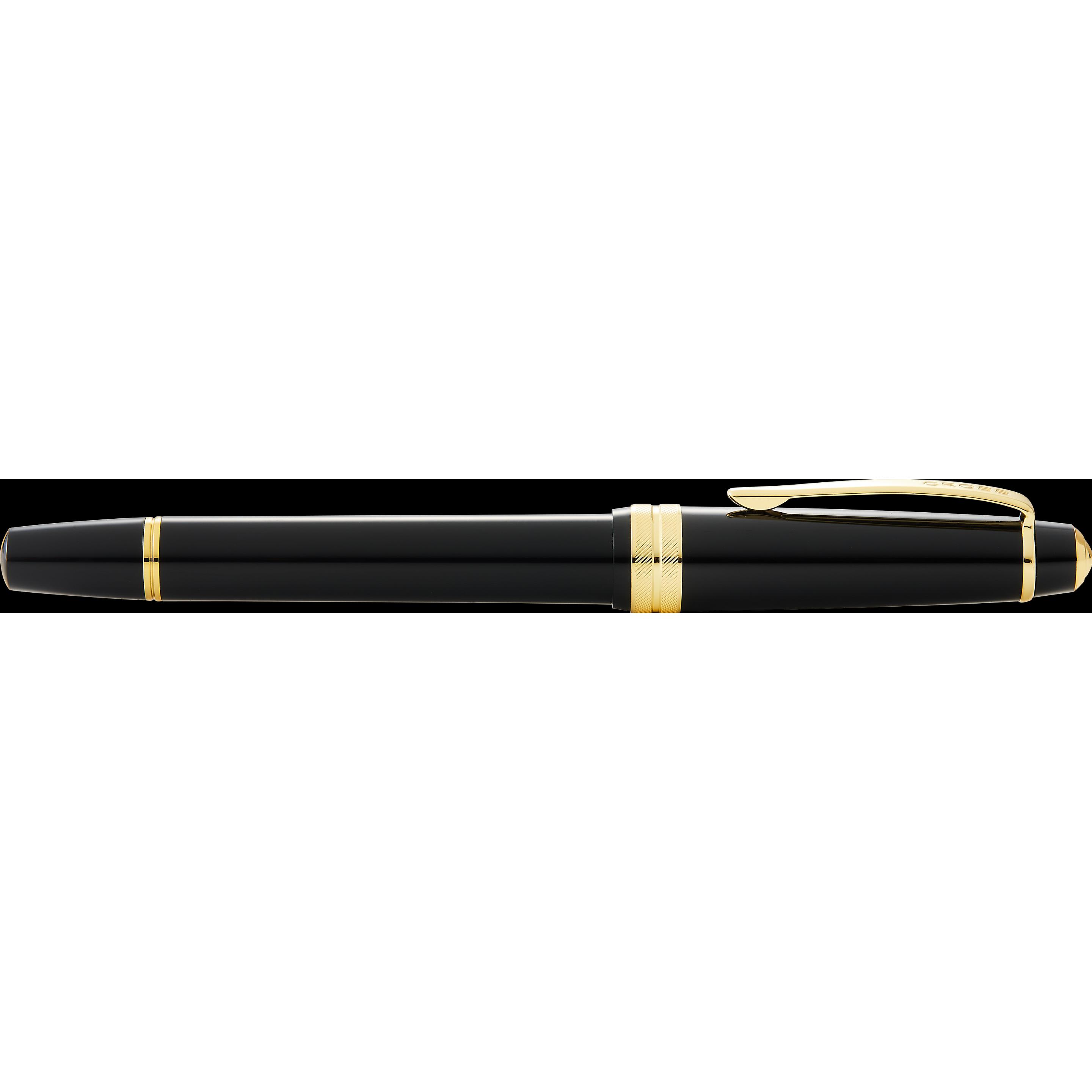 Cross, Schreibstifte, Füllfederhalter Bailey Light Schwarz/Gold, Fein, in Geschenkbox (Schwarz/Gold)