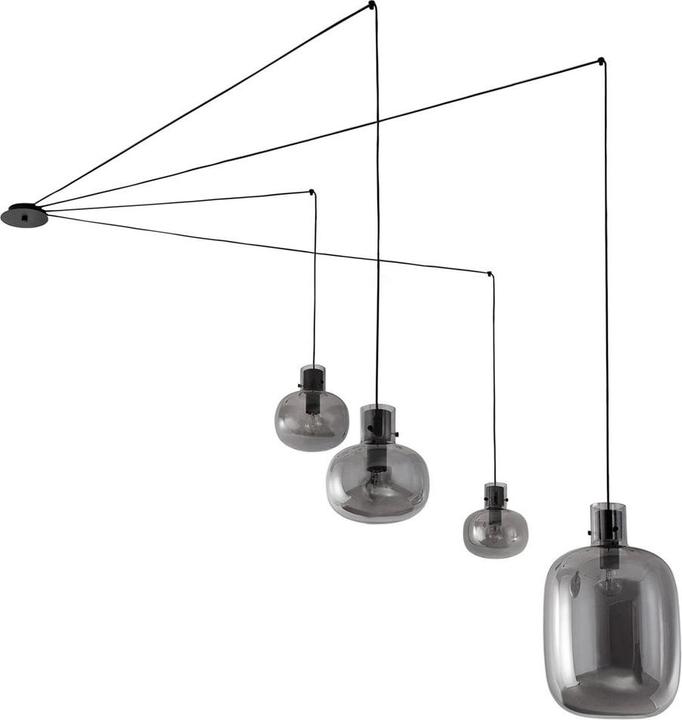 Nova Luce CINZIA Suspension E27 quadruple noir 180x240cm dimmable 9236540
