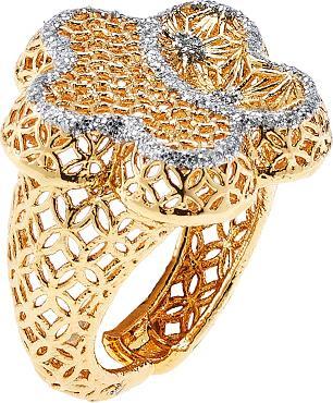 Produktbild Ottaviani Golden bronze ring with silver glitter (19)