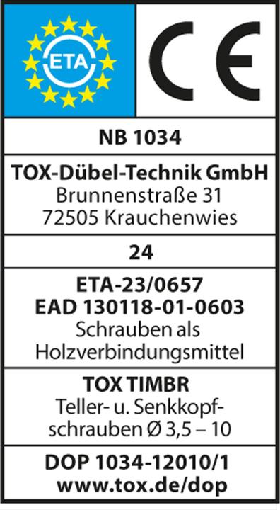 Image du produit Tox TIMBR 4,5 x 80 SK (200 pcs.) (200 Vis par pièce)