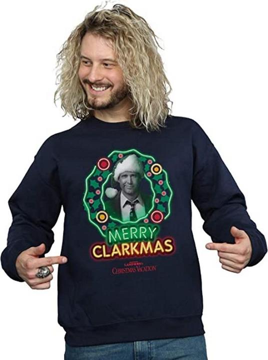 Produktbild National Lampoon´s Vacation National Lampoon's Christmas Vacation Greyscale Clarkmas Sweatshirt weihnachtliches Design (L)