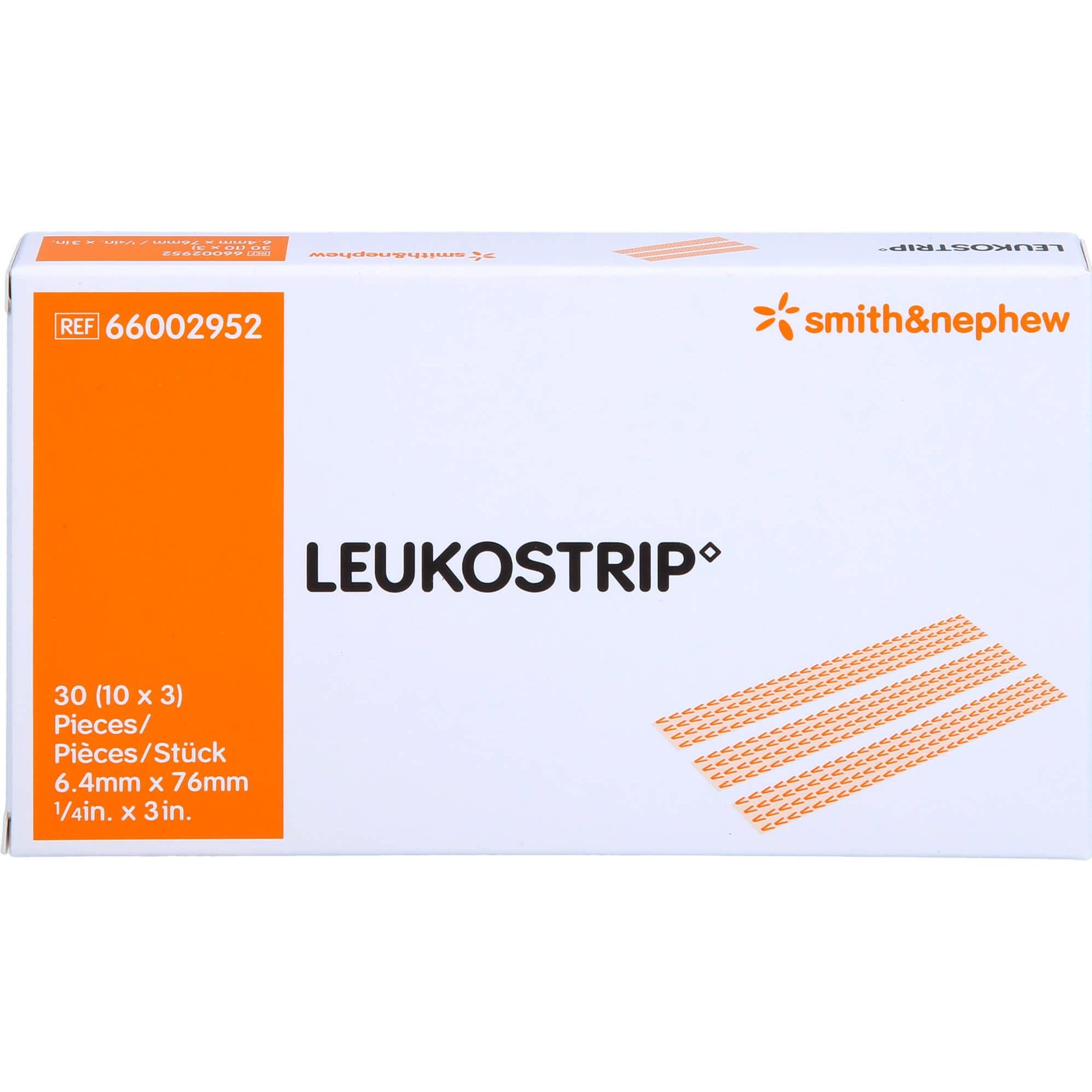 Thumbnail - Smith & nephew, Pflaster, LEUKOSTRIP Wundnahtstreifen 6,4 cm x 7,6 cm steril, 30 St. Pflaster (30 x)