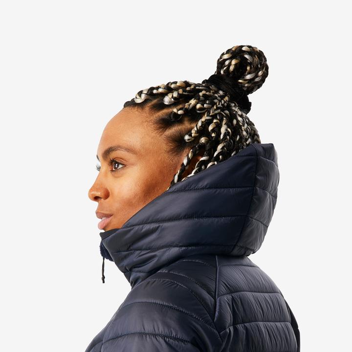 Actual product image Wedze Women's ski jacket down jacket light and warm - 500 blue/black (L)