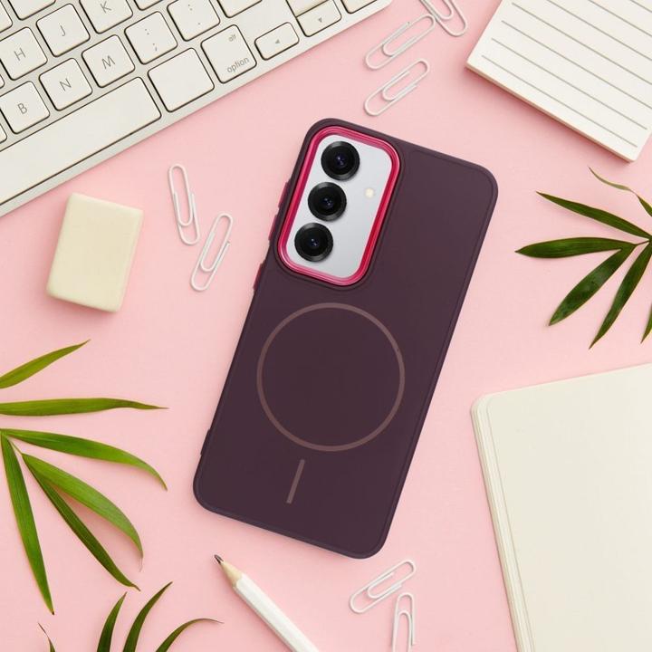 Produktbild OEM Back panel cover FRAME MAG COVER Case compatible with MagSafe for SAMSUNG S25 purple (Samsung Galaxy S25)