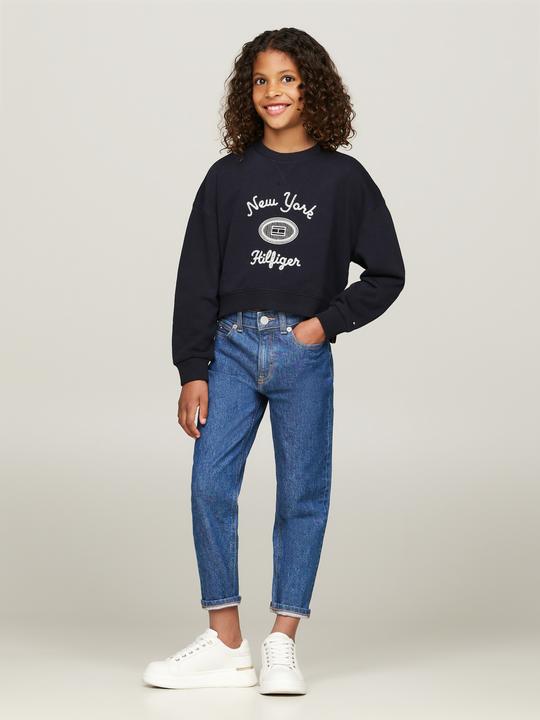 Produktbild Tommy Hilfiger Kids NY Geborduurde Sweater - Girls - Blauw - 16 jaar (176)