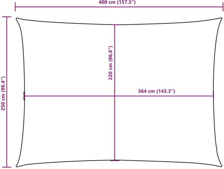 Produktbild vidaXL Sonnensegel (250 x 400 cm)