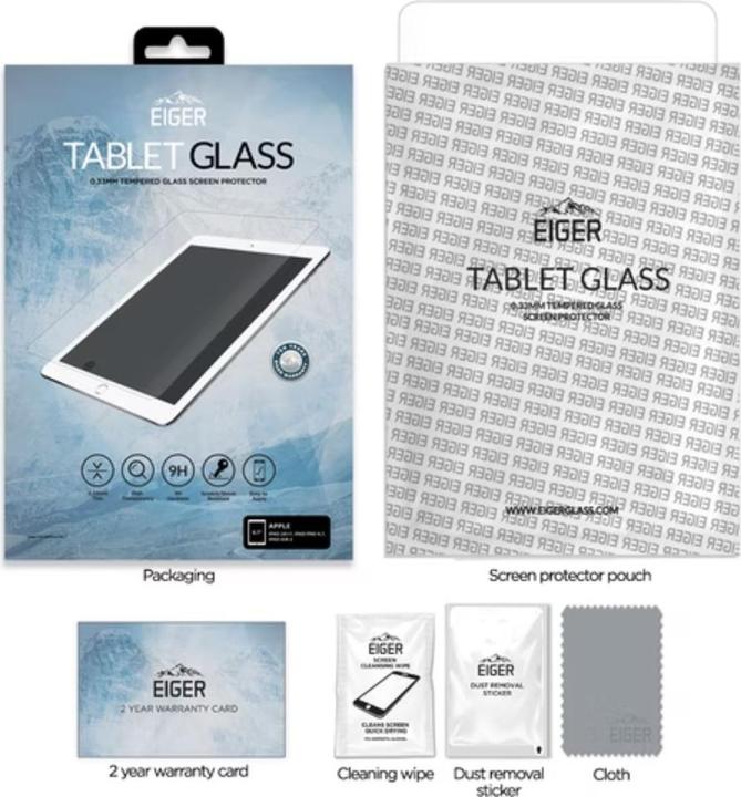 Actual product image Eiger Mountain Glass Clear Tablet (1 Piece, iPad Air 2, IPad 9.7 (2017), IPad 9.7 (2018), iPad Air)