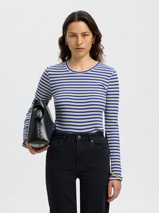 Image du produit Selected Femme Slfanna Ls Crew Neck Tee Str Noos (M)
