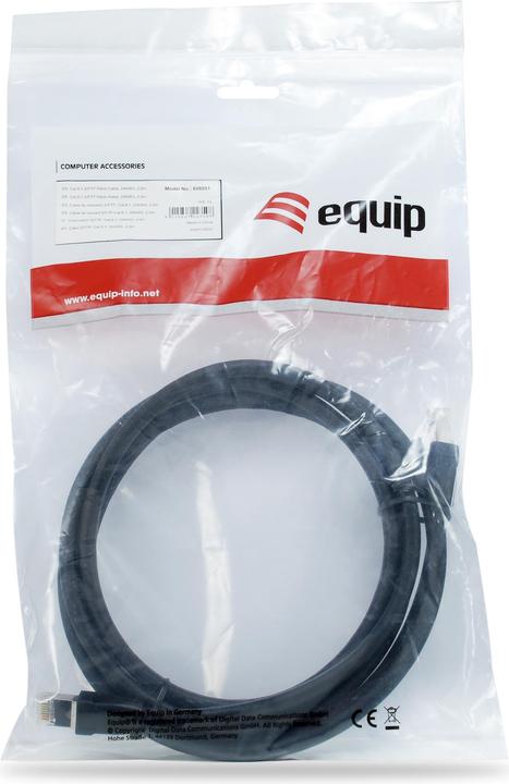 Actual product image equip RJ-45 - RJ-45, M/M S/FTP, 24AWG PoE++, LSZH (S/FTP, CAT8.1, 0.50 m)
