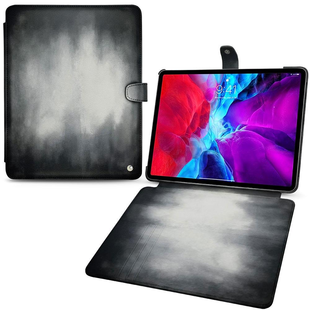 Noreve Lederschutzhülle Wallet (iPad Pro 12.9 2020 (4. Gen)), Tablet Hülle, Grau