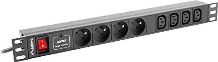 Lanberg PDU-04E04I-0200-IEC-BK Power Distribution Unit (PDU) 1U Black 4 AC Outlets