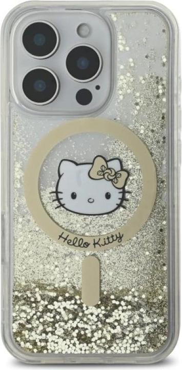 Immagine prodotto Hello Kitty HKHMP16XLGDIH iPhone 16 Pro Max 6,9" biały złoty/bianco oro custodia rigida Liquid Glitter Fe (Apple iPhone 16 Pro Max)