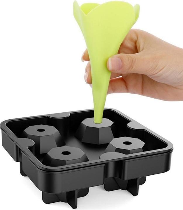 Produktbild König Design Silikon Eiswürfelform Diamant Eisform Whisky Runden Ice Ball Eiswürfelbehälter