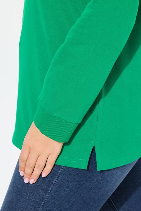 Produktbild Ulla Popken Sweatshirt, Classic Fit, HELLO, Stehkragen (42, 44)