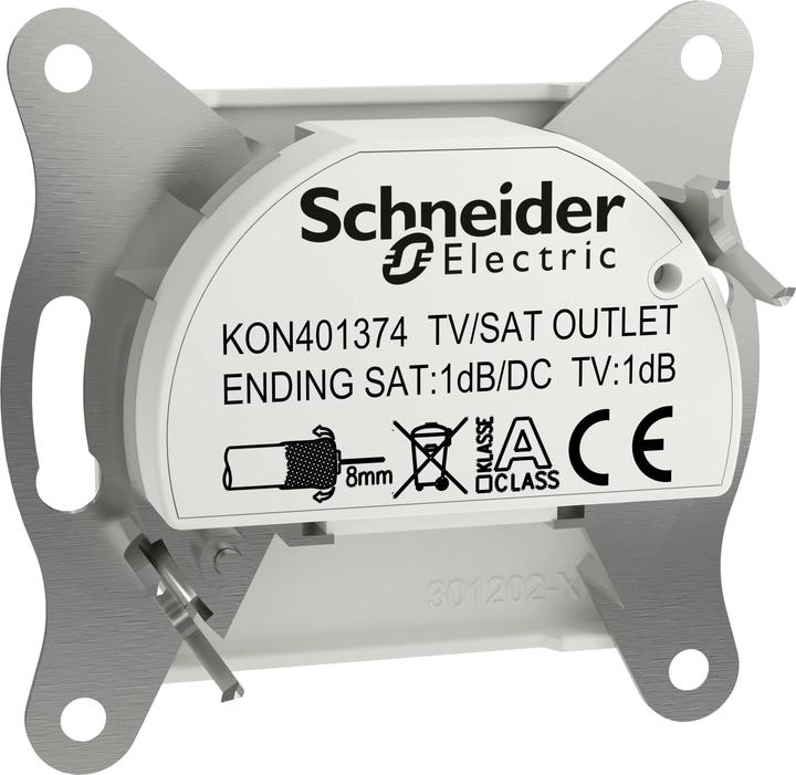 Produktbild Schneider Electric TV-SAT Enddose Asfora Weiss (RAL 9003) EPH3470121D (Antennendose)
