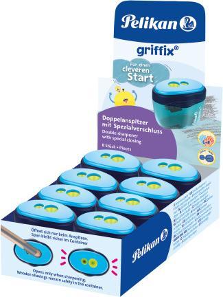 Productafbeelding Pelikan Puntenslijper dubbele box slijper griffix blauw 8 stuks.