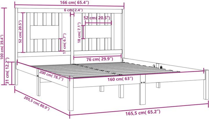 Image du produit vidaXL Bettgestell (160 x 200 cm)