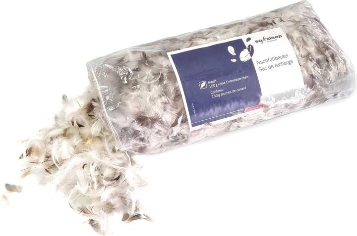 softsleep Materiale di riempimento del sacchetto di ricarica piume d'anatra grigie