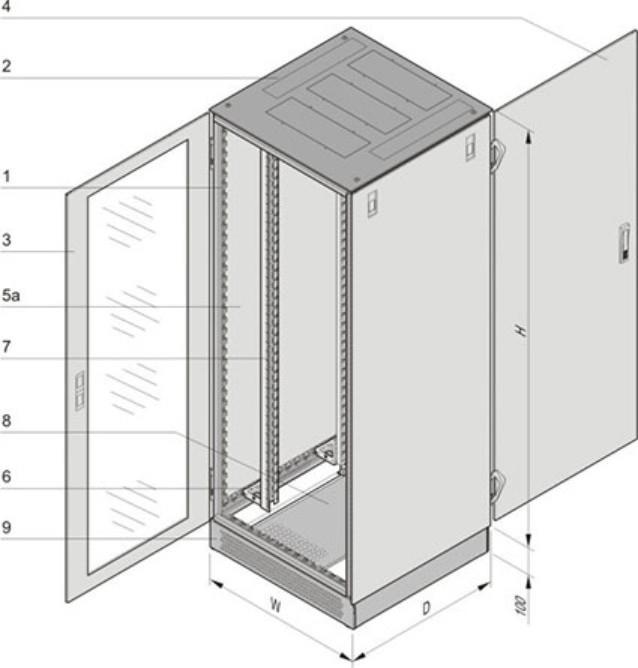 Produktbild Schroff Varistar Net Plus (42 HE, 19 Zoll Rack)