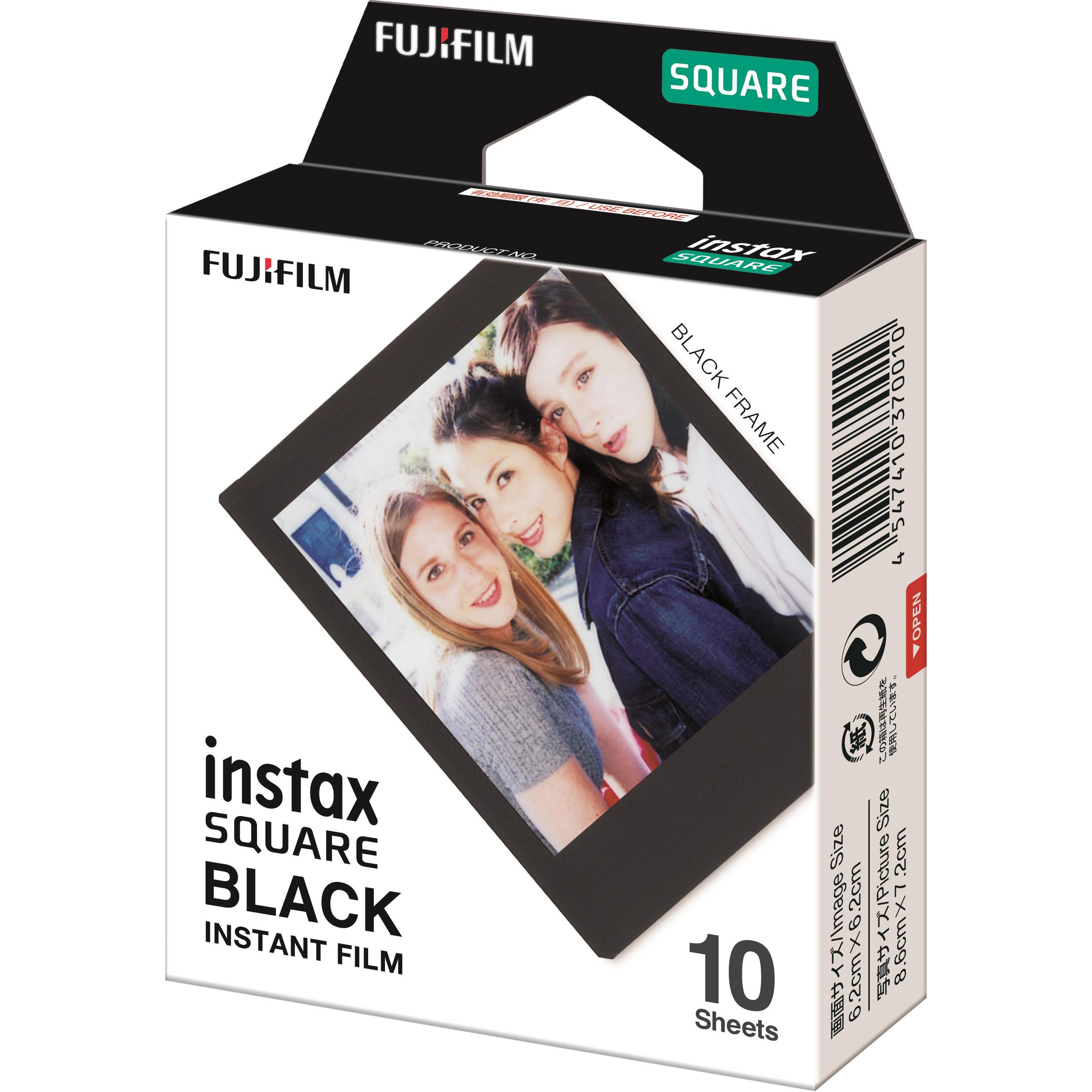 Fujifilm Instax Square (Instax Square), Sofortbildfilm, Schwarz