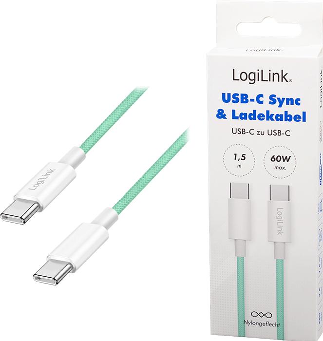 Image du produit LogiLink USB C – USB C (1.50 m, USB 2.0, 60 W)