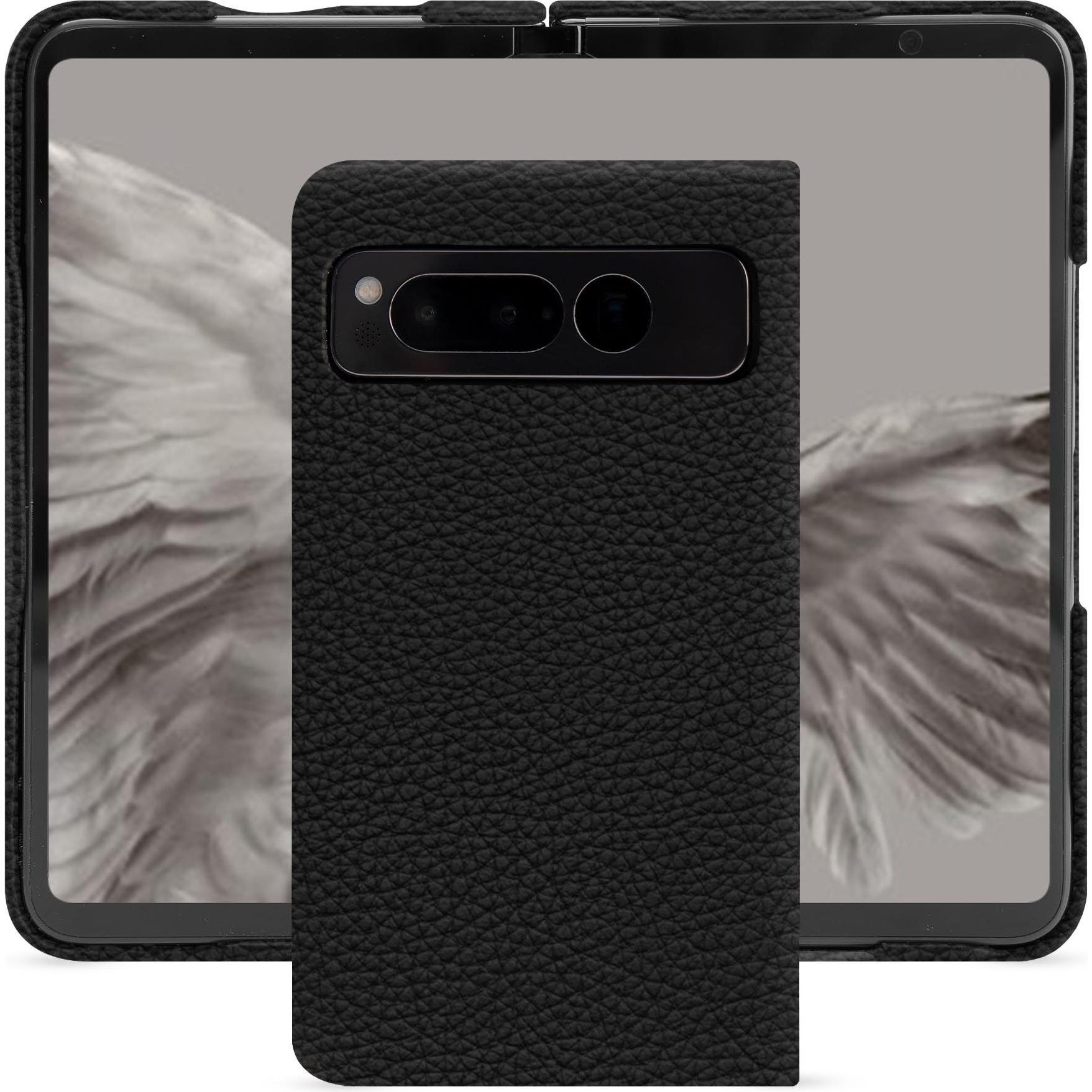 Noreve Lederschutzhülle Google Pixel Fold (Google Pixel Fold), Smartphone Hülle, Schwarz