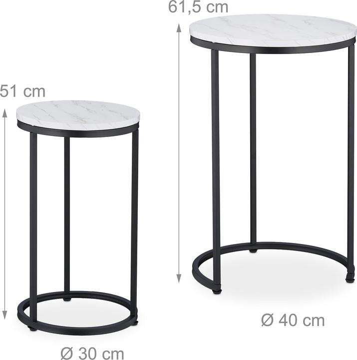 Image du produit Relaxdays 2x tables-d'appoint