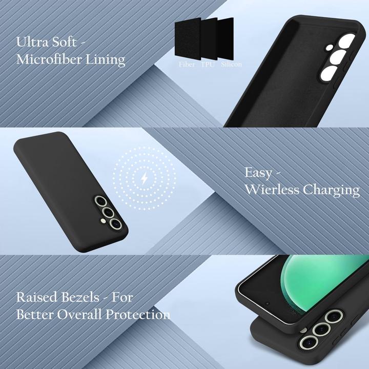 Actual product image Cadorabo Case for Samsung Galaxy S24 FE TPU Liquid Silicone Cover (Samsung Galaxy S24 FE)