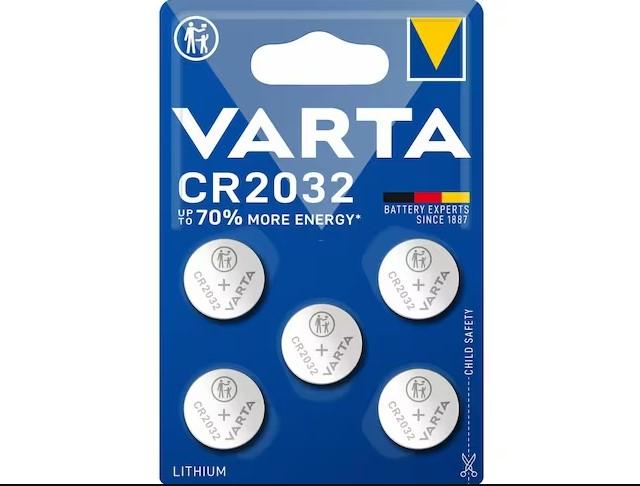 Image du produit Varta Cr2032 (5 pcs, CR2032, 230 mAh)