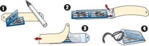 Actual product image Luggage tag for business cards colourless (10 Piece, 300 µm)
