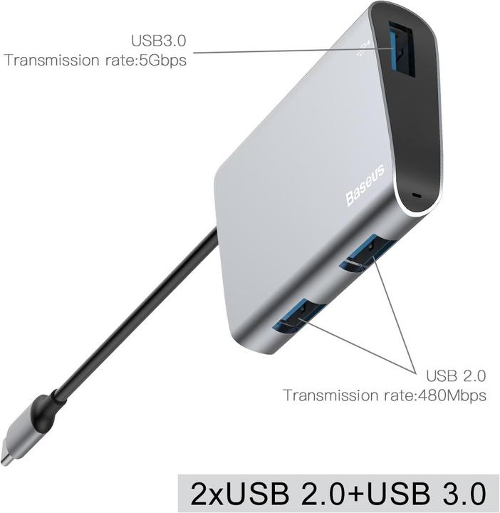 Image du produit Baseus USB type C (USB-C, 3 ports)