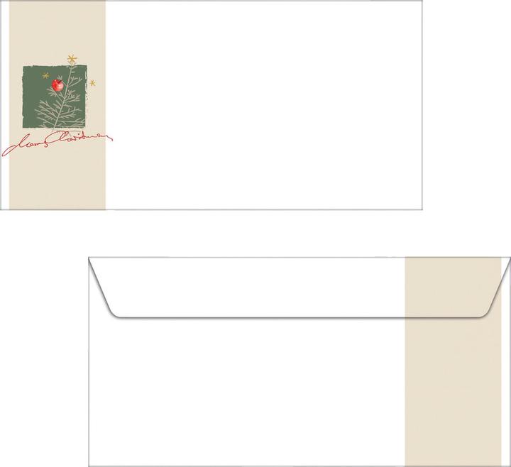 Actual product image Sigel DU256 Christmas envelopes, gummed, DIN long, 50 pieces (220 x 110 mm, 50 x)