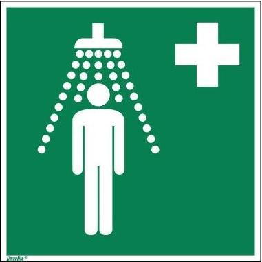 Thumbnail - Neutralware, Hausnummer + Türschild, Hinweisschild 20x20 cm (BxH) E012 Notdusche Hart-PVC