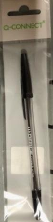 Produktbild Q-Connect Kugelschreiber mit auswechselbarer Mine 0,4 mm (Linie), Anhänger, schwarz (1 x)