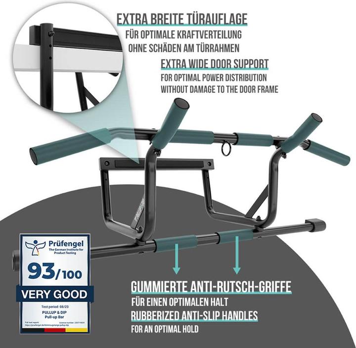 Produktbild Pullup & Dip Tür Klimmzugstange + Dip Stange Bundle