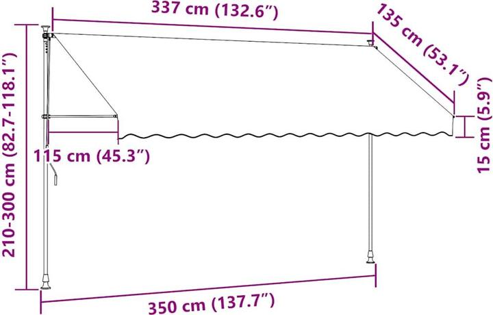 Produktbild vidaXL Markise (1.20 m)