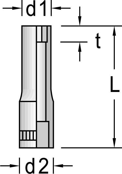 Produktbild Gedore 20 L 10 Steckschlüsseleinsatz 1/4", lang, 6-kant, 10 mm (10 mm)