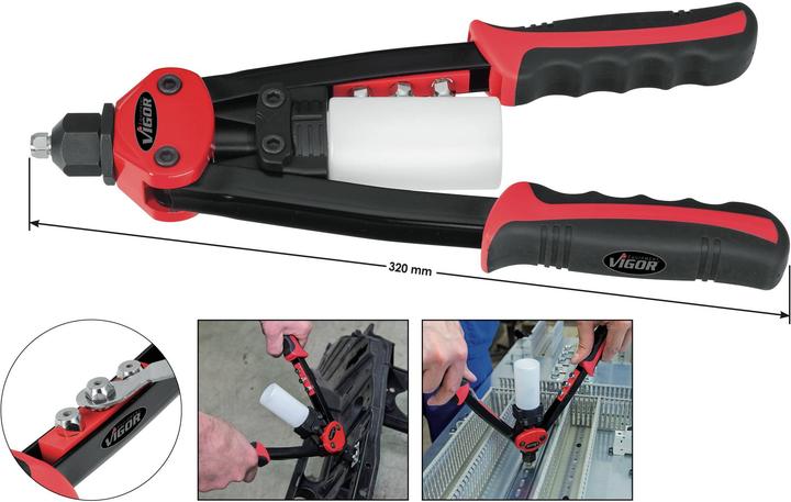 Produktbild Vigor Blindniet-Zange ∙ V2788 ∙ 320 mm ∙ Anzahl Werkzeuge: 5 (320 mm)