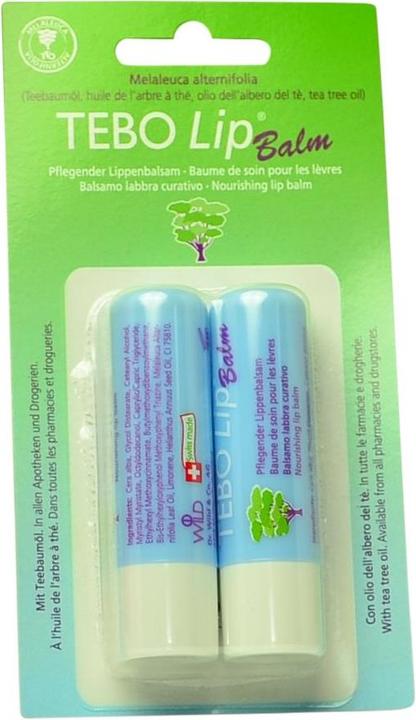 Produktbild Tebo Lip Balsam Stift mit Teebaumoel 2 x DUO (Lippenbalsam, 210 ml)