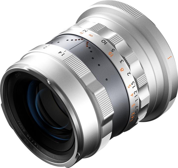 Actual product image Thypoch Full-frame Photography Lens Simera 28mm f1.4 for Canon RF Mount - Silver (Canon RF, full size)